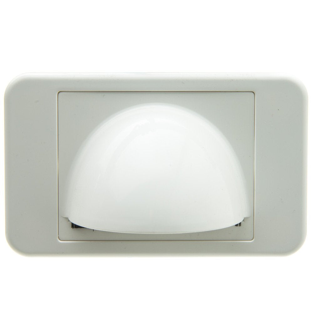 CableWholesale Brush Style Cable Pass-Through Wall Plate, Single Gang, White