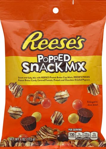 REESE'S Chocolate Peanut Butter Popped Snack Mix 4 oz
