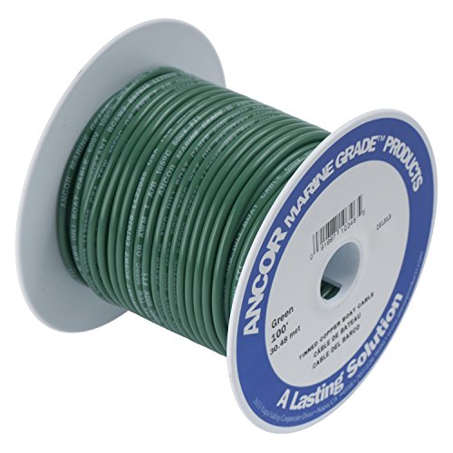 Ancor Green 8 AWG Battery Cable 100ft