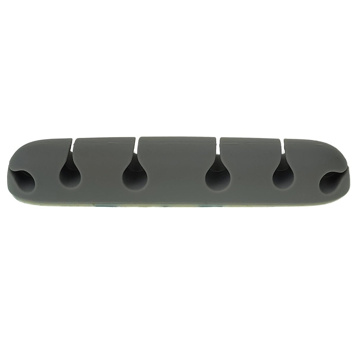 CableWholesale Silicone Desktop Cable Organizer 6-Slot Gray