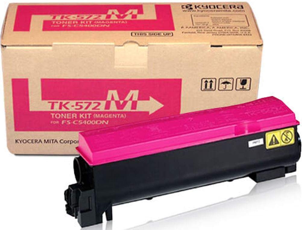 Kyocera 1T02HGBUS0 Model TK-572M Magenta Toner Cartridge for Ecosys C5400DN/P7035CDN, Genuine Kyocera, Up To 12000 Pages