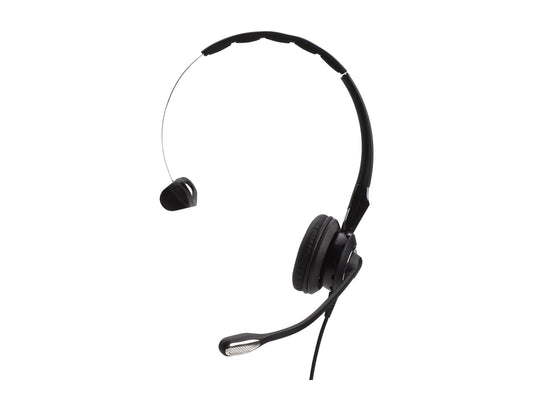Jabra Biz 2400 II Quick Disconnect On-Ear Mono Headset - Noise-Cancelling and Corded Lightweight Headphone with HD Voice and Soft Head Cushioning for Deskphones