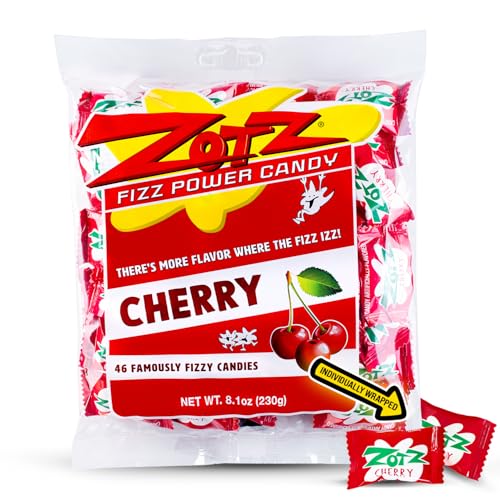 Zotz Fizzy Sour Candy Cherry 46 Pieces