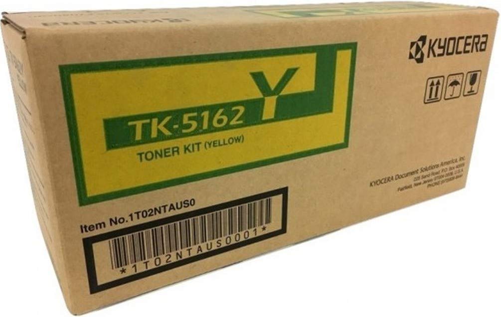 Kyocera 1T02NTAUS0 Model TK-5162Y Yellow Toner Kit For use with Kyocera ECOSYS P7040cdn A4 Color Network Laser Printer, Up to 12000 Pages Yield at 5% Average Coverage