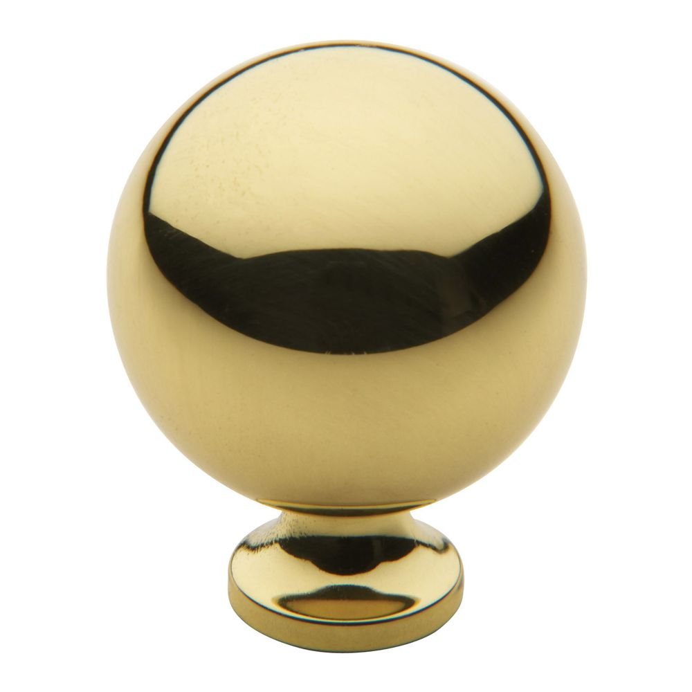 Baldwin 4961.030.BIN Spherical Design 1-1/4-Inch Diameter Cabinet Knob, Polished Brass - Lacquered