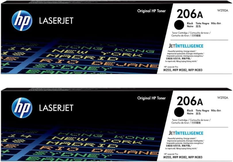 HP 206A Black Toner Cartridge 2-Pack W2110A
