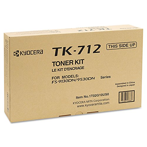 Kyocera Mita TK-712 1T02G10US0 FS-9130DN 9530DN Toner Kit (Black) in Retail Packaging