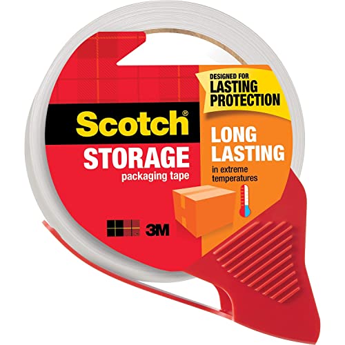 3M, Scotch Mailing & Storage Tape With Dispenser Tape With Dispenser, 1 8X38.2 Yds, 1 Roll, Clear