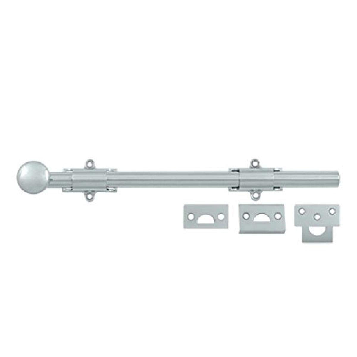 Deltana 12SB26 Solid Brass 12-Inch Surface Bolt