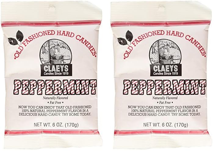 Claey's Old Fashioned Peppermint Hard Candy 6oz 2-Pack