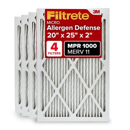 3M Filtrete MERV 11 20x25x2 AC Air Filter 4-Pack