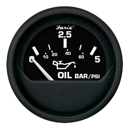 Faria Euro Oil Pressure Gauge 12805 5 Bar 2-inch