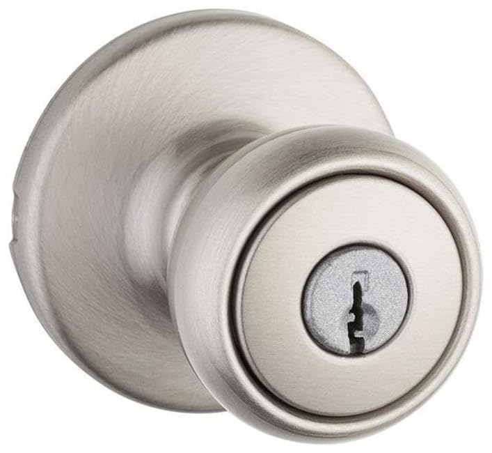 Kwikset Tylo 400T Entry Door Knobset Satin Nickel
