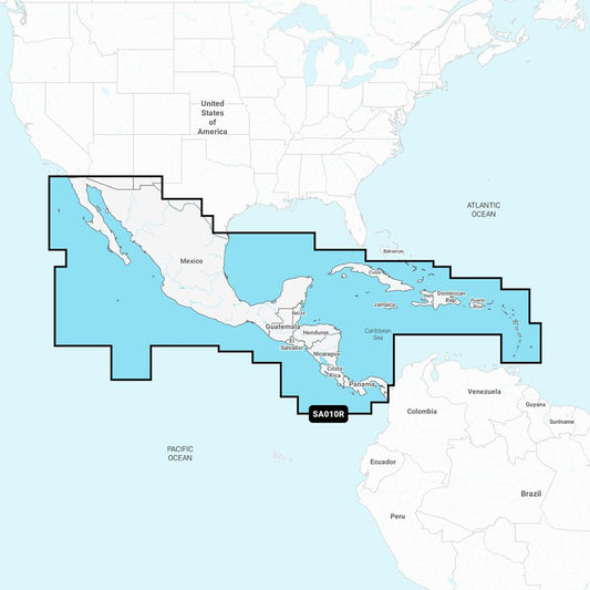 Navionics NASA010R Central America & Caribbean Chart