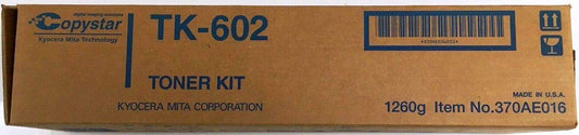 370AE016 Model TK-602 Black Toner Cartridge For use with /Copystar KM-4530, KM-5530, KM-6330, KM-7530, CS-6330, CS-7530, CS-5530, CS-4530, Ri 5530, Ri 4530 and Ri 6330 Copy Machines TK602