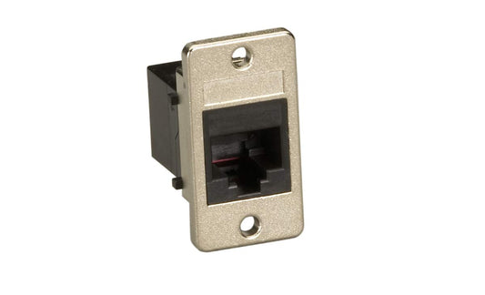 PANEL-MOUNT MODULAR COUPLER, RJ-11, 4-WI