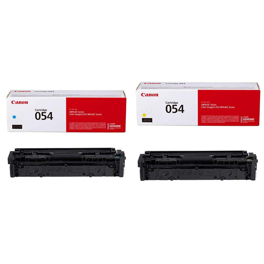 Canon® 054 Cyan Toner Cartridge, 3023C001 & ® 054 Yellow Toner Cartridge, 3021C001