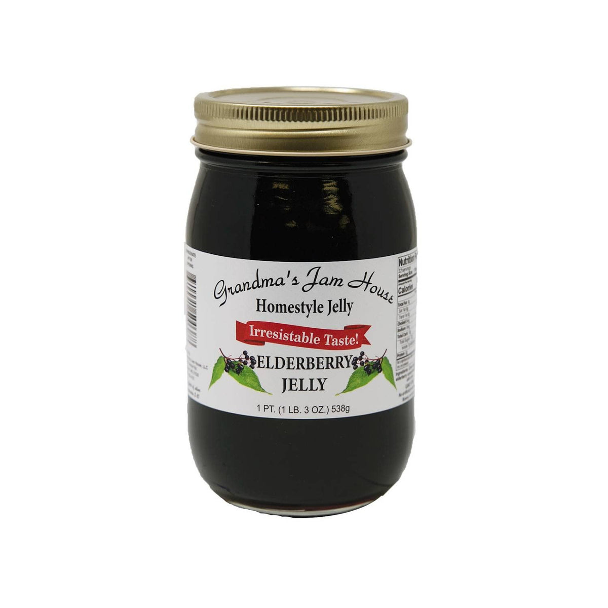 Homestyle Elderberry Jelly - One Pint - Grandma's Jam House