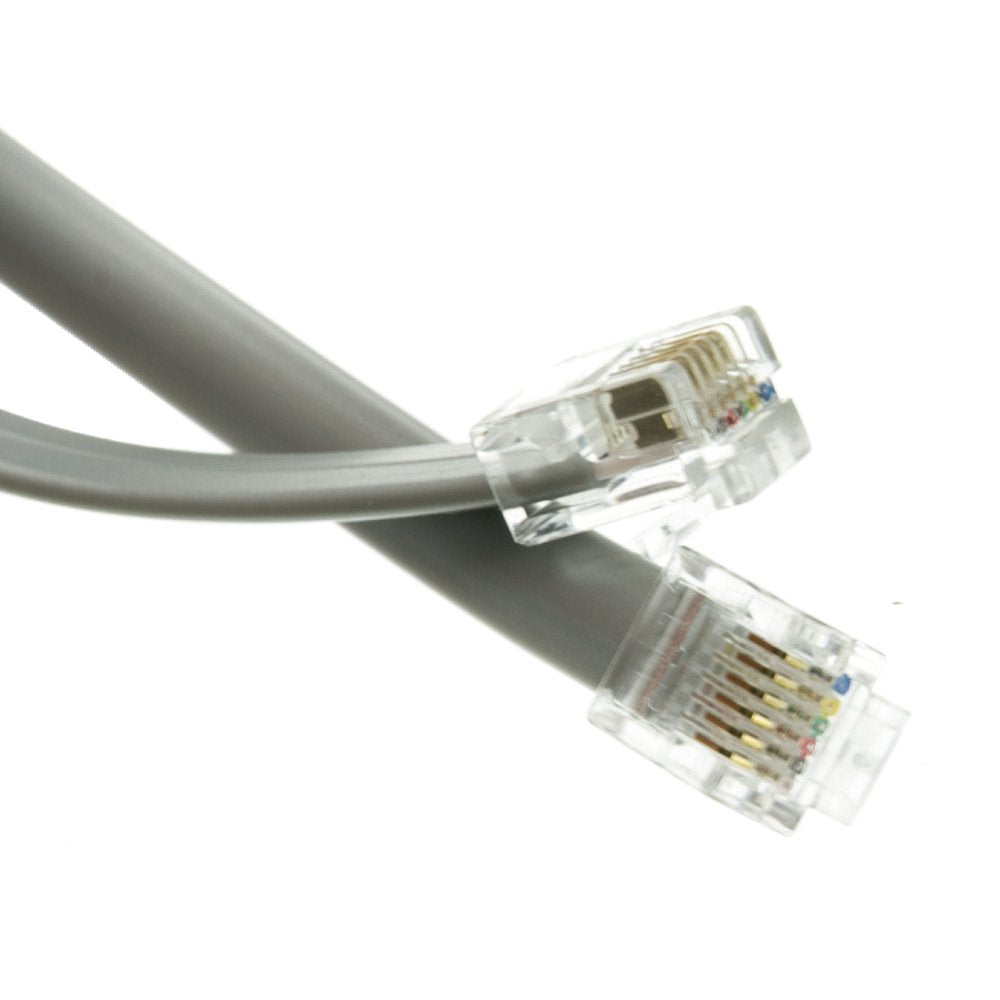 CableWholesale RJ12 6P6C Telephone Cord 14ft