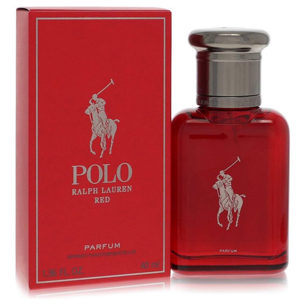 RALPH LAUREN FRAGRANCES Polo Red - Parfum - Men's Cologne - Ambery & Woody - With Absinthe, Cedarwood, and Musk - Intense Fragrance - 1.36 Fl Oz