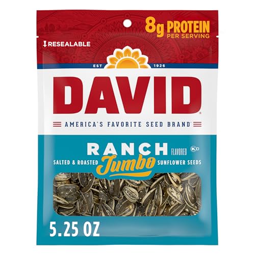 DAVID SEEDS Ranch Jumbo Sunflower Seeds 5.25 oz, 12 Pack