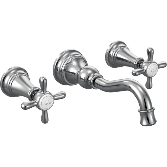 Moen Weymouth Wall Mount Bathroom Faucet Trim, TS42112, Matte Black, 8-inch