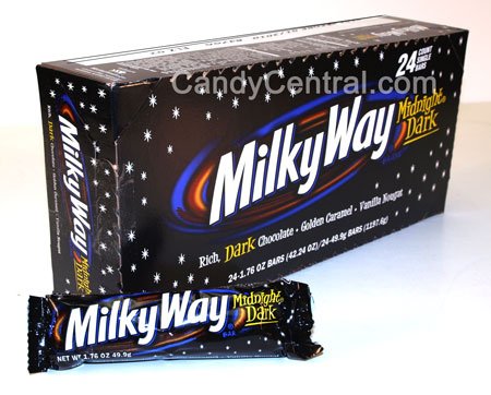 Milky Way Midnight Dark Chocolate Bar 1.76oz 24-Pack