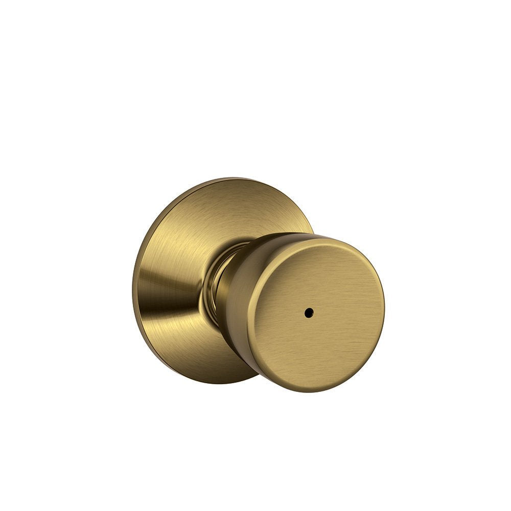 Schlage F40 BEL 609 Bell Bed & Bath Knob Antique Brass
