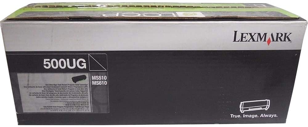 Lexmark 50F0U0G Black Toner Ultra High Yield (20,000 Yield) with Micro Smartoners Cloth
