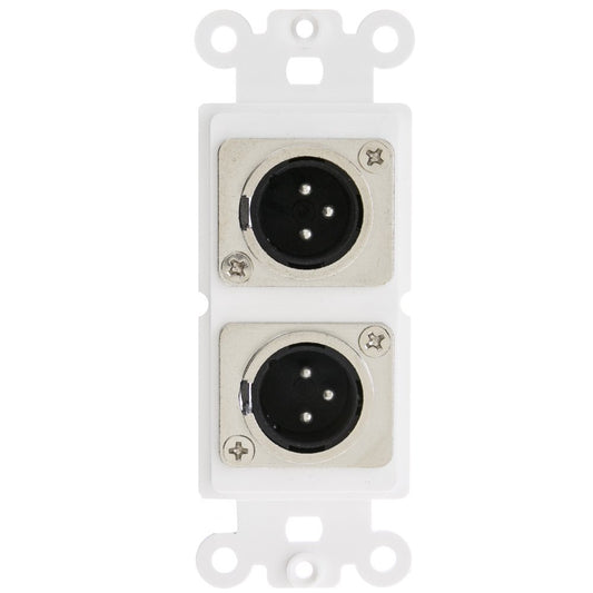 CableWholesale Decora Wall Plate Insert Dual XLR Male
