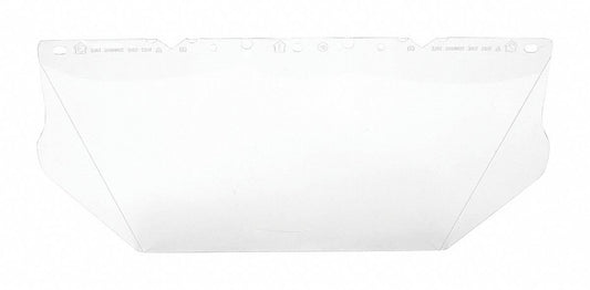 MSA 10115836 V-Gard Visor - General Purpose, Polycarbonate (PC), Clear Tint, Contoured, 8" x 17" x 0.04", Impact-Rated & Limits Splash, Durable & Replaceable UV-Protected Hard Hat Accessory