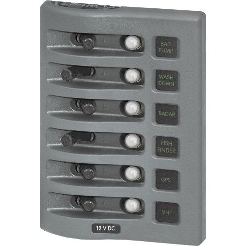 Blue Sea Systems 4376 WeatherDeck Circuit Breaker Panel 6 Position