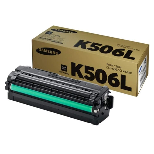 SAMSUNG Genuine Brand Name, OEM CLTK506L (CLT-K506L) High Yield Black Toner Cartridge (6K YLD)
