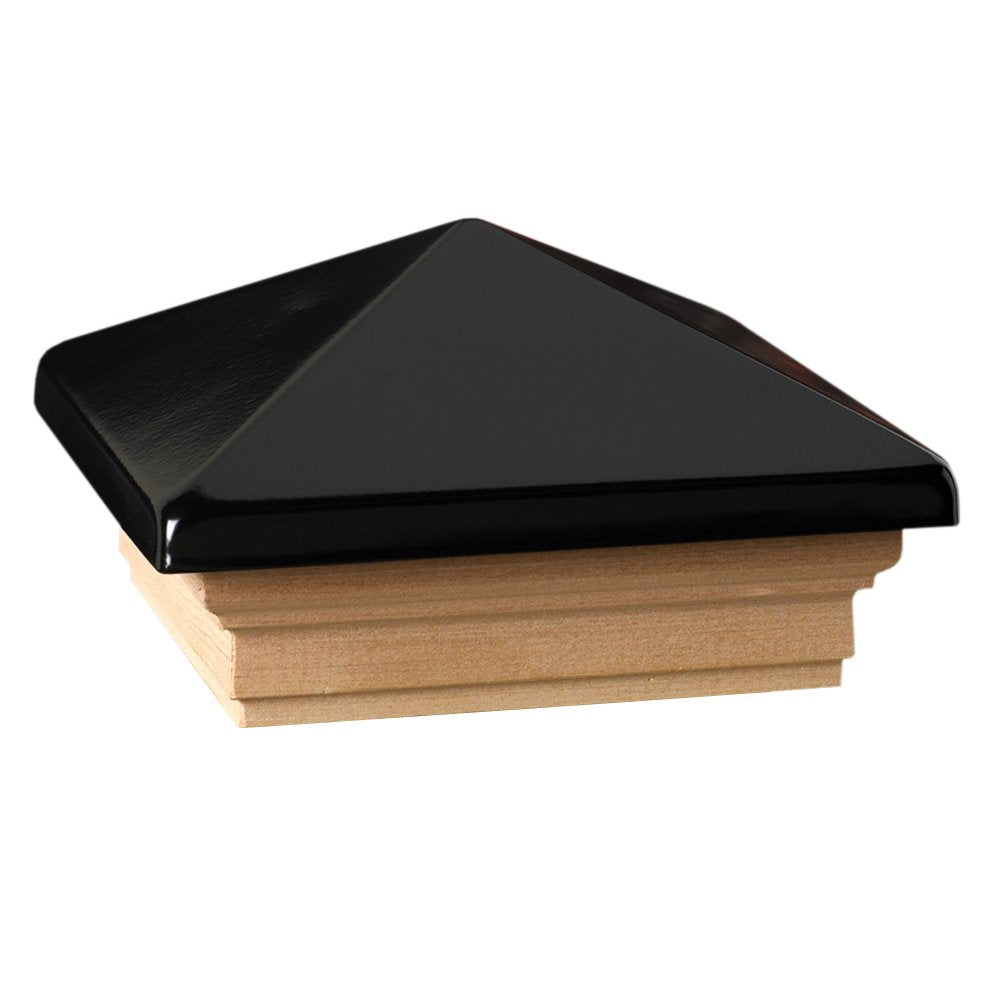 Deckorators Black Post Cap with Treated Base, 72396