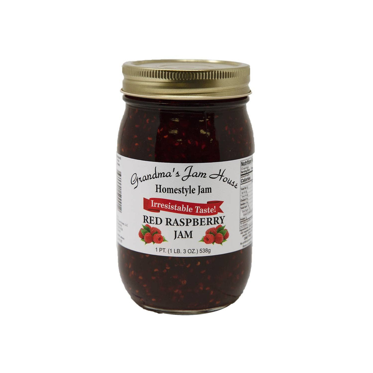 Grandma's Jam House Red Raspberry Jam 1 Pint