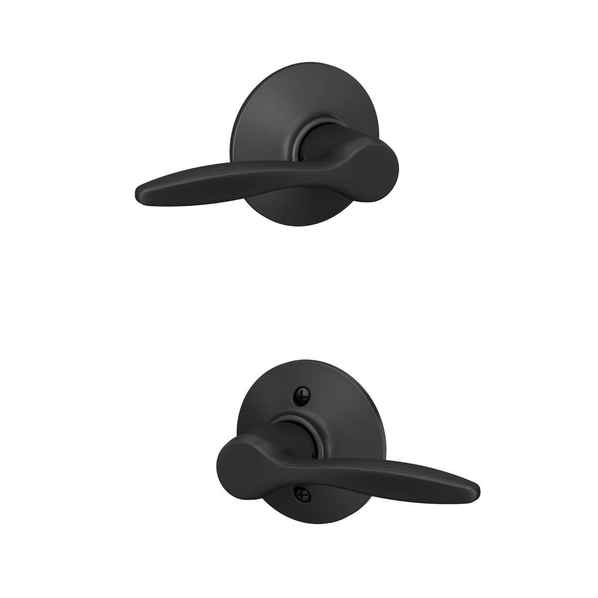 Schlage F10 DEL 622 Delfayo Door Lever, Matte Black