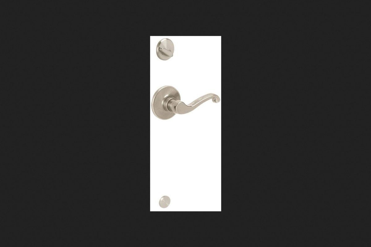 Schlage Dexter 1-3/8-in to 1-3/4-in Satin Nickel Single Cylinder Lever Entry Door Interior Handles