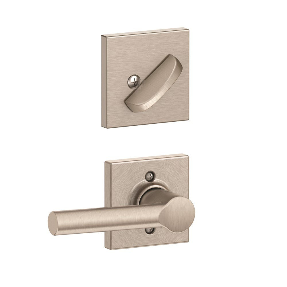 Schlage F59 BRW 619 COL Collins Interior Lever Satin Nickel