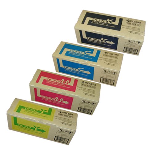 KYOCERA Mita FS-C2626MFP Toner Cartridge Set (OEM) Black. Cyan. Magenta. Yellow