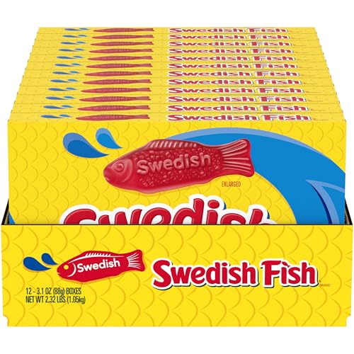 Swedish Fish Soft & Chewy Gummy Candy 12 Pack 3.1 oz