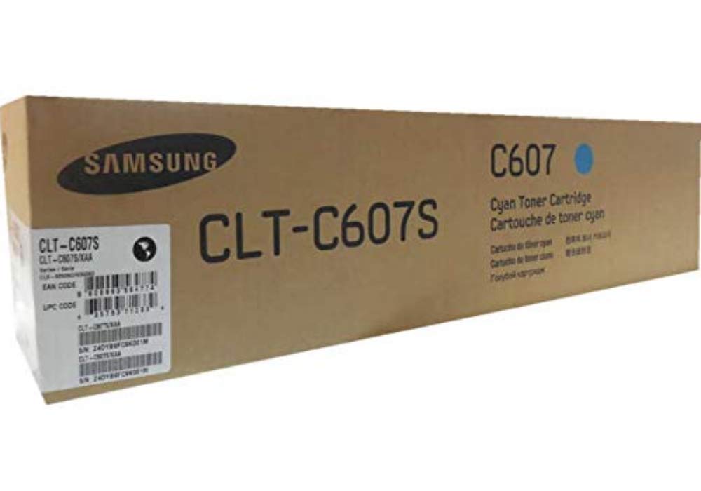 Samsung CLT-C607S C607 CLTC607S CLX-9250 CLX-9252 Toner Cartridge (Cyan) in Retail Packaging