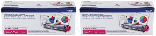 Brother TN225M High Yield Toner Cartridge 2 Pack
