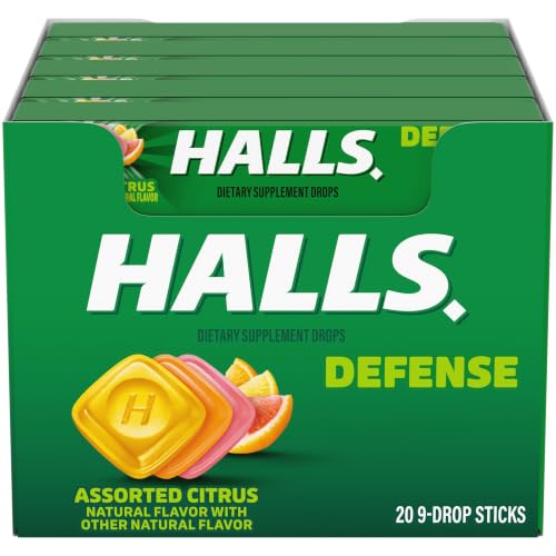 HALLS Defense Assorted Citrus Vitamin C Drops 180ct