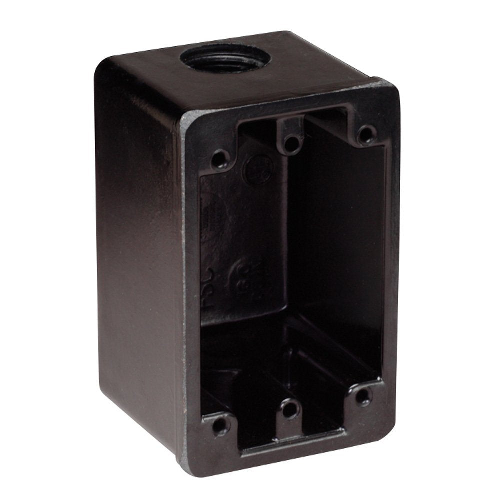 Marinco 6080 Marine FD Box, 2x 3/4" Knockouts, Black
