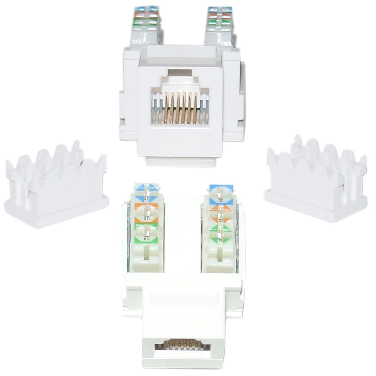 CableWholesale RJ11/RJ12 Keystone Insert White