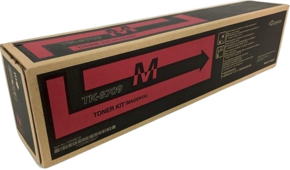 Copystar Kyocera 1T02K9BCS0 Model TK-8709M Magenta Toner Cartridge for use with Kyocera CS-6550ci, CS-6551ci, CS-7550ci, CS-7551ci, TASKalfa 6550ci, 6551ci, 7550ci and 7551ci Multifunction Printers