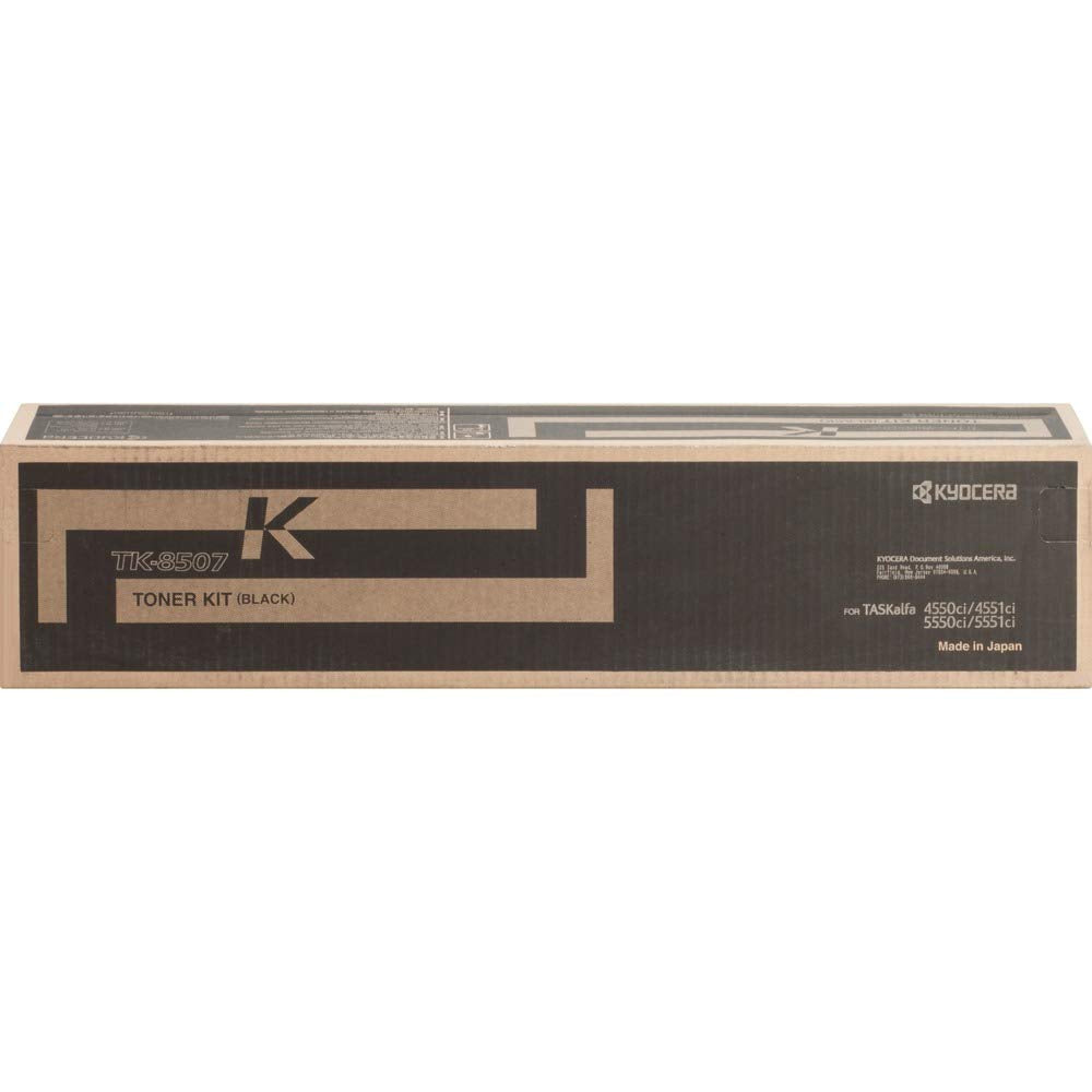 Kyocera 1T02LC0US1 Model TK-8507K Black Toner Cartridge For use with Kyocera TASKalfa 4550ci, 4551ci, 5550ci and 5551ci Color Multifunctional Printers