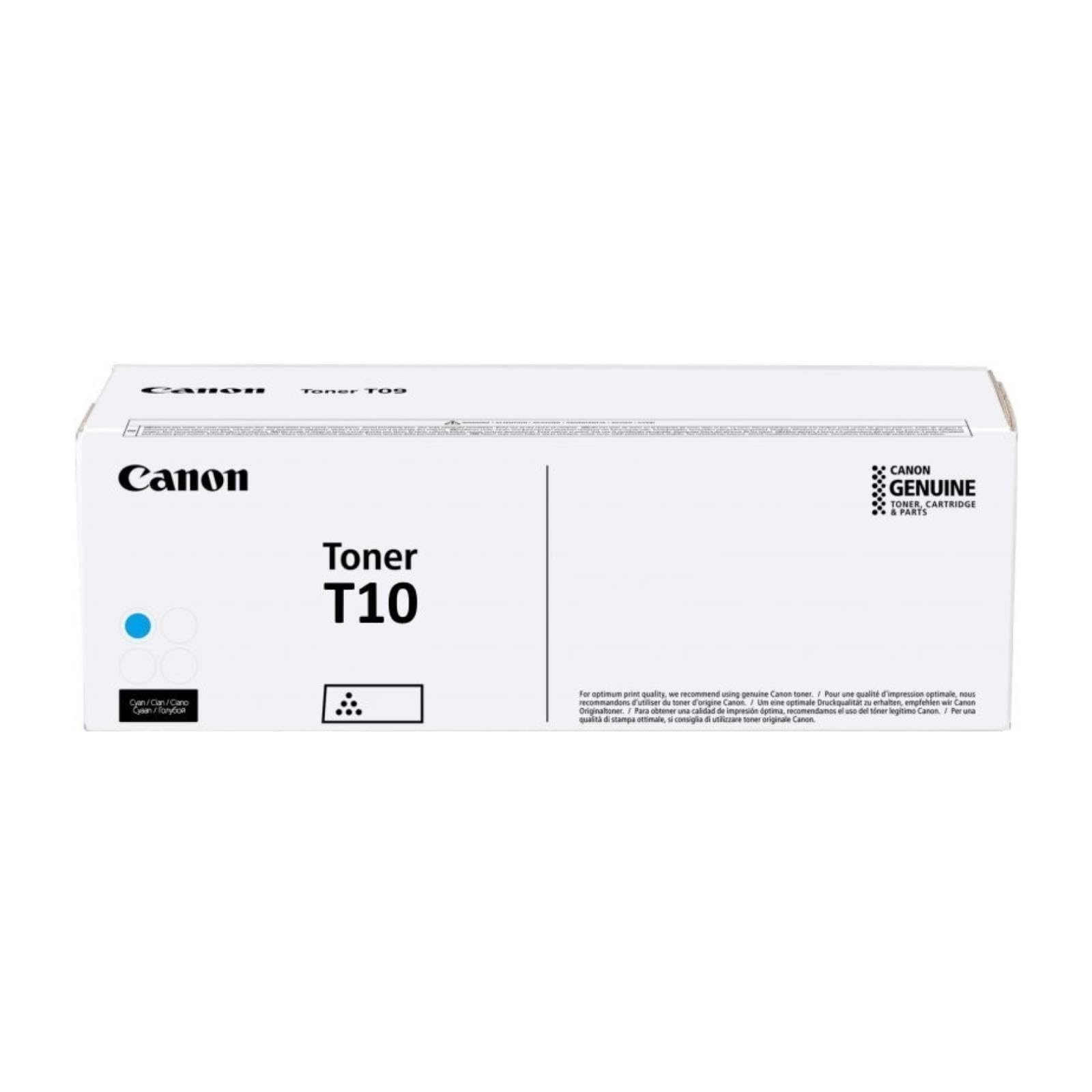 Canon T10 Colour toner page yield: 10000 pages Printing colours: Cyan Quantity per pack: 1 pcs