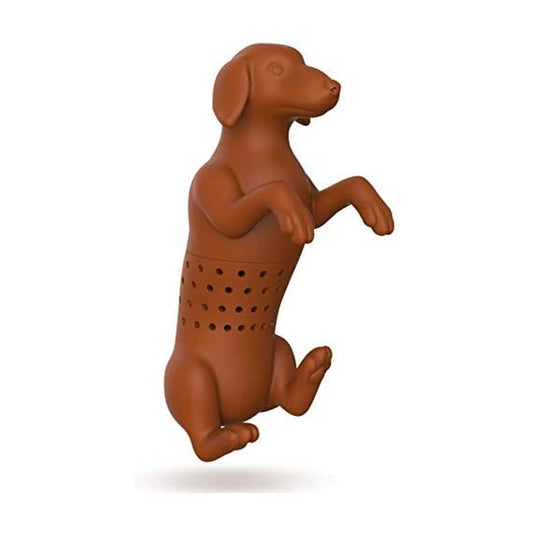 Genuine Fred, HOT DOG, Wiener Dog Reusable Silicone Tea Infuser, Brown, , Fun Gift for Tea Lovers, Clever Kitchen Gadget