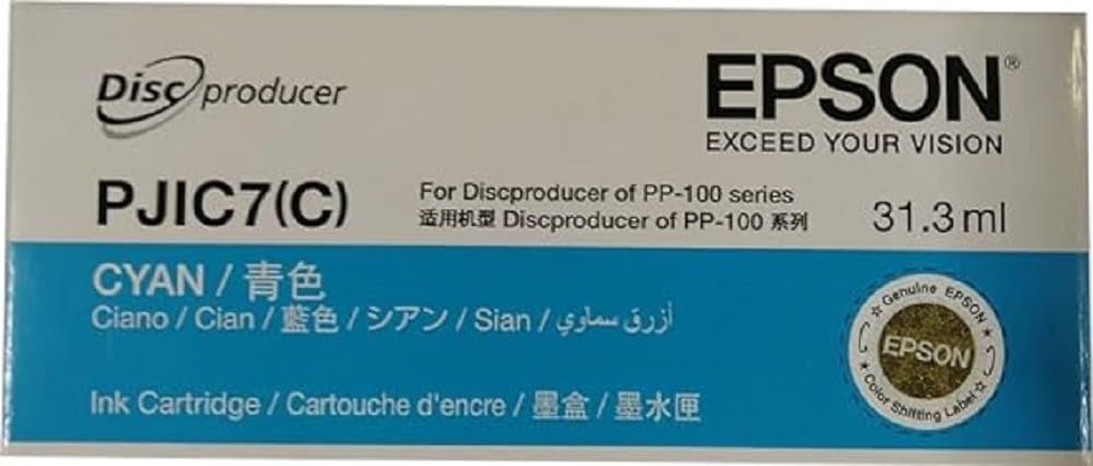 Epson PJIC7(C) Cyan Ink Cartridge 31.3ml
